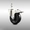 Service Caster 4 Inch 316SS Hard Rubber Swivel 1/2 Inch Threaded Stem Caster Total Lock Brake SCC SCC-SS316TSTTL20S414-HRS-121315 - alternate 1